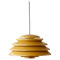 Verpan Hive Pendant Lamp by Verner Panton, Yellow Aluminum, Ø 48 cm 19 in