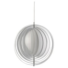Verpan Moon Small Pendant Lamp by Verner Panton, Lacquered Metal Ø34 cm 13.4 in