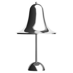 Verpan Pantop Ø18 Portable Lamp by Verner Panton, Chrome, LED Table Lamp