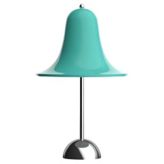 Verpan Pantop Ø18 Portable Lamp by Verner Panton, Light Teal, LED Table Lamp