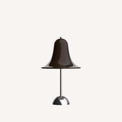 Verpan Pantop Ø18 Portable Lamp by Verner Panton, Pitch Brown, LED Table Lamp