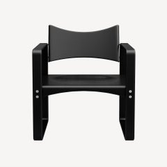 Verpan Series 270 F Armchair by Verner Panton, Black Plywood