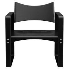Verpan Series 270 F Armchair by Verner Panton, Black Plywood