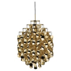 Verpan Spiral SP01 Lámpara Colgante de Verner Panton, Espirales Doradas, Ø45 cm 17.7 in