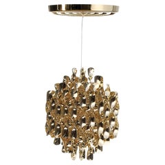 Verpan Spiral SP1 Pendant Lamp by Verner Panton, Gold Spirals, Ø48 cm 18.9 inc