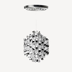 Verpan Spiral SP1 Pendant Lamp by Verner Panton, Silver Spirals, Ø48 cm 18.9 inc