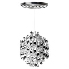Verpan Spiral SP1 Pendant Lamp by Verner Panton, Silver Spirals, Ø48 cm 18.9 inc