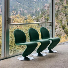 Verpan System 1-2-3 Dining Chair Standard, 1973 by Verner Panton, Kvadrat Fabric