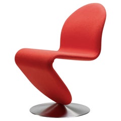 Verpan System 1-2-3 Dining Chair Standard, 1973 by Verner Panton, Kvadrat Fabric