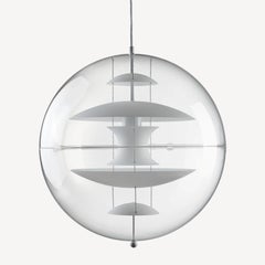 Verpan VP Globe Glass Suspension Lamp Ø50cm 19.7 in Verner Panton, Glass Reflector
