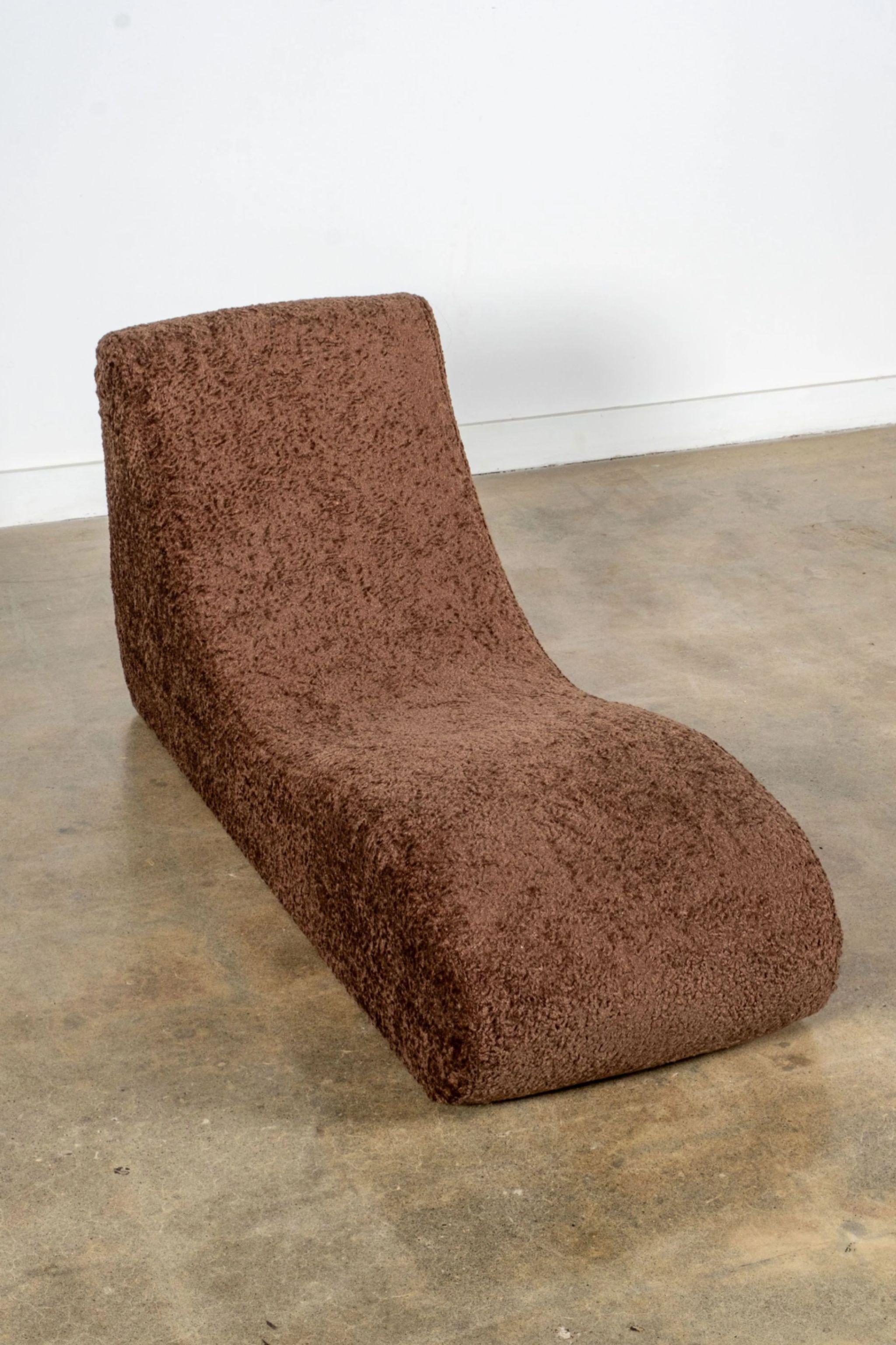 Scandinavian Modern Verpan Welle 4 Low Lounger, Newly Reupholstered