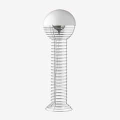 Verpan Wire Floor Lamp with White Shade by Verner Panton