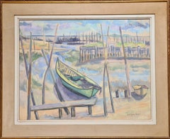 Fauvist Mid Century Sea Landscape, La Barque Piraillan Basin d
Arcachon