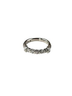 Verraggio Platinum and Diamond Wedding Anniversary Band Ring Size 6-6.25 #23763