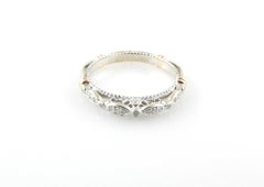 Verragio 14k White and Rose Gold Diamond Wedding Band