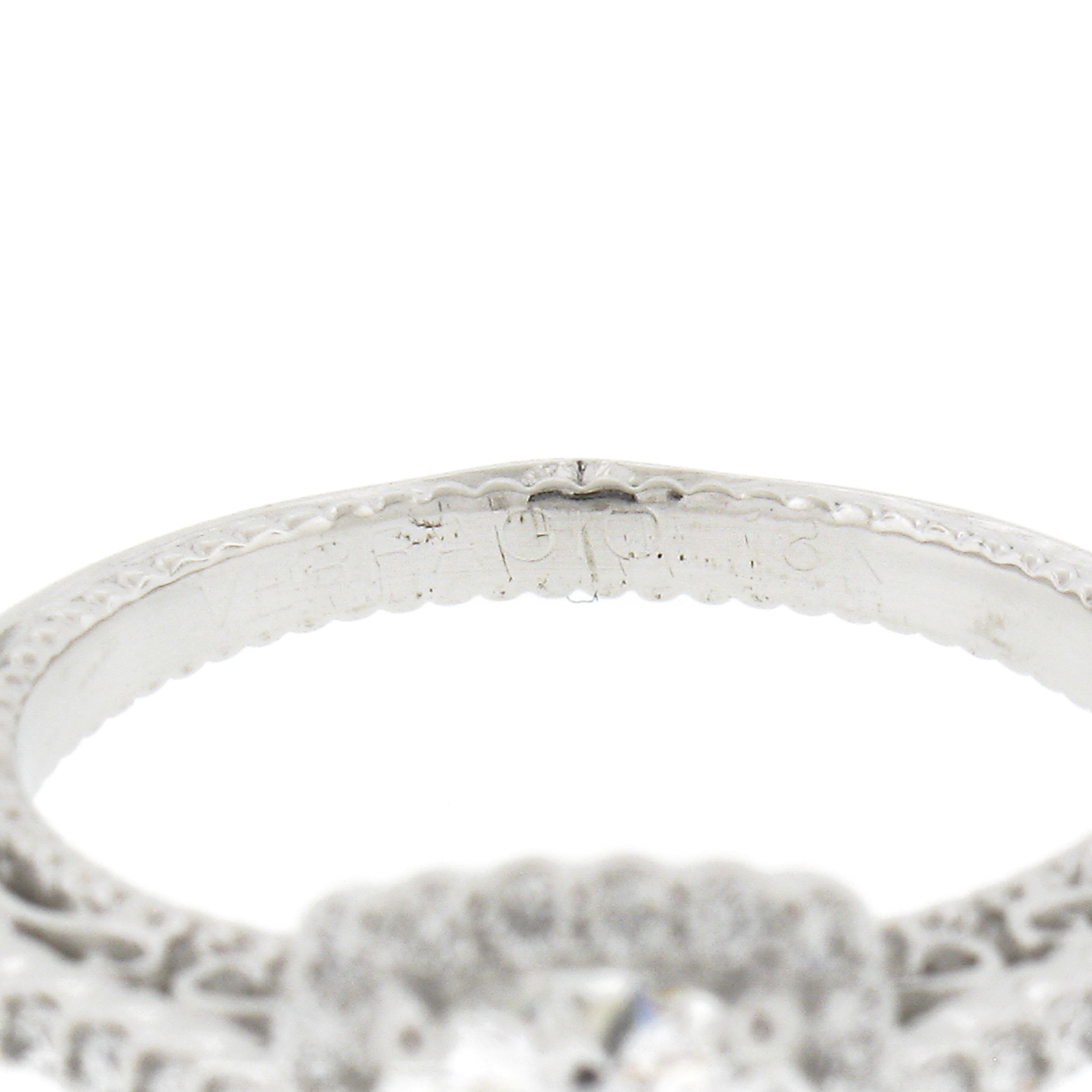 Verragio 18k White Gold 1.43ctw GIA Round Brilliant Cut Diamond Engagement Ring For Sale 4