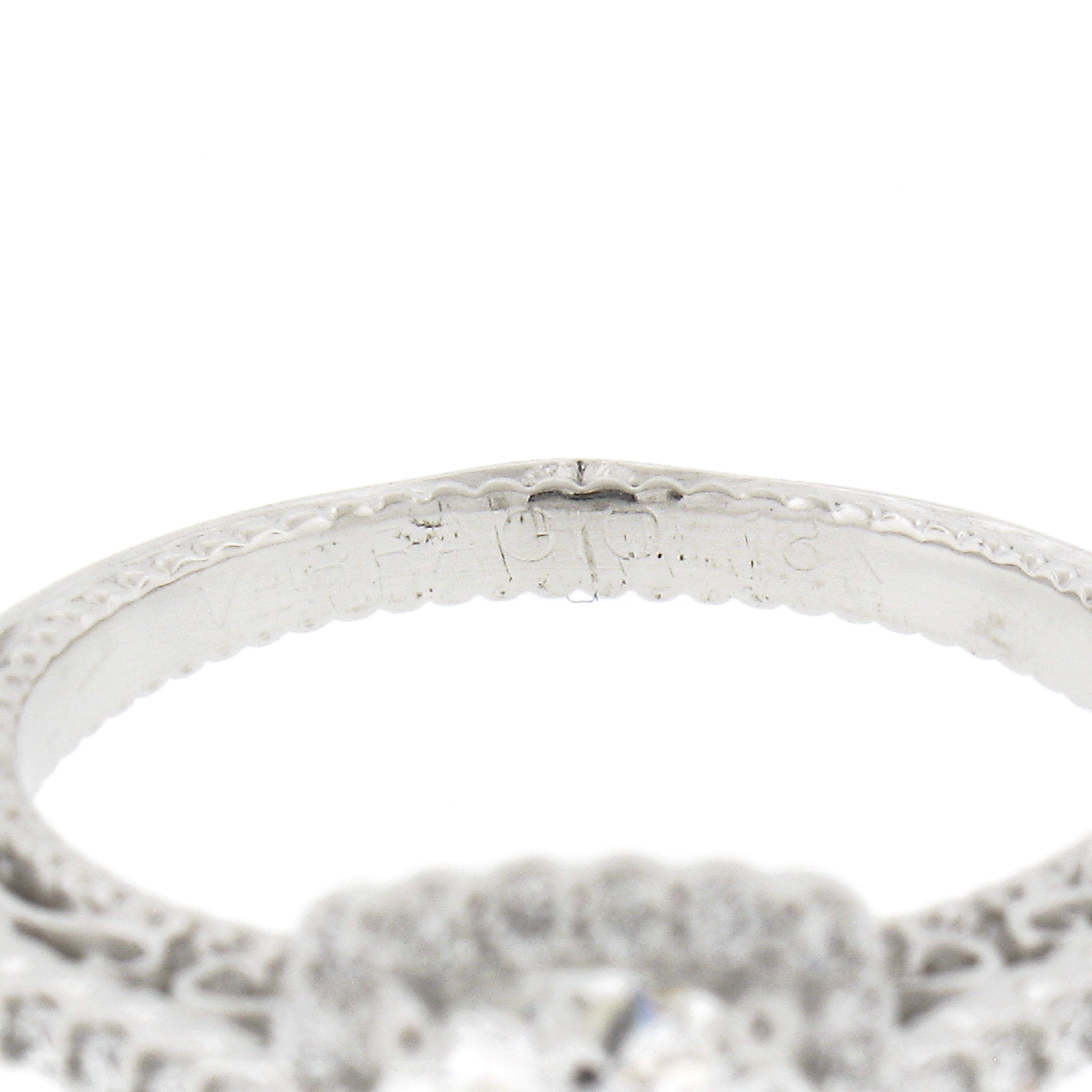 Verragio 18k White Gold 1.43ctw GIA Round Brilliant Cut Diamond Engagement Ring For Sale 3
