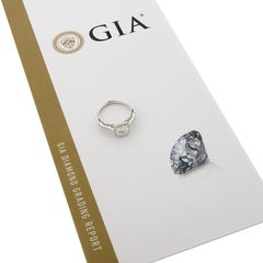 Verragio Verlobungsring, 18 Karat Weißgold 1,43 Karat GIA runder Diamant im Brillantschliff