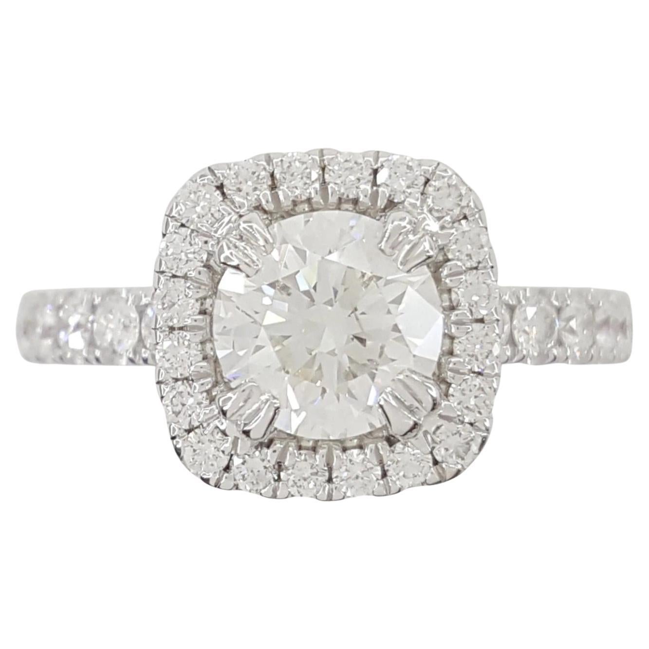 Verragio Anillo de compromiso con halo de diamantes brillantes redondos de 2,32 quilates en venta