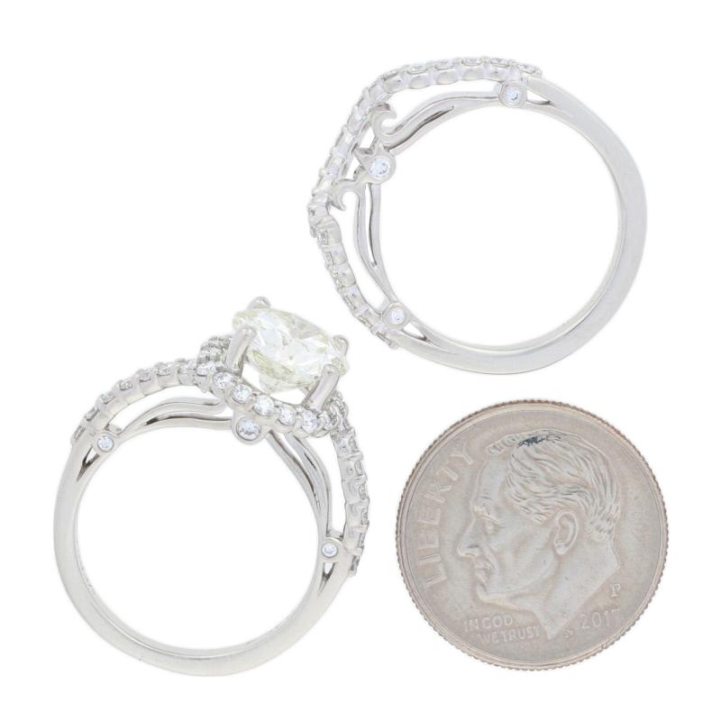 Verragio 2.96 Carat Diamond Ring and Wedding Band Platinum GIA Very Good 2