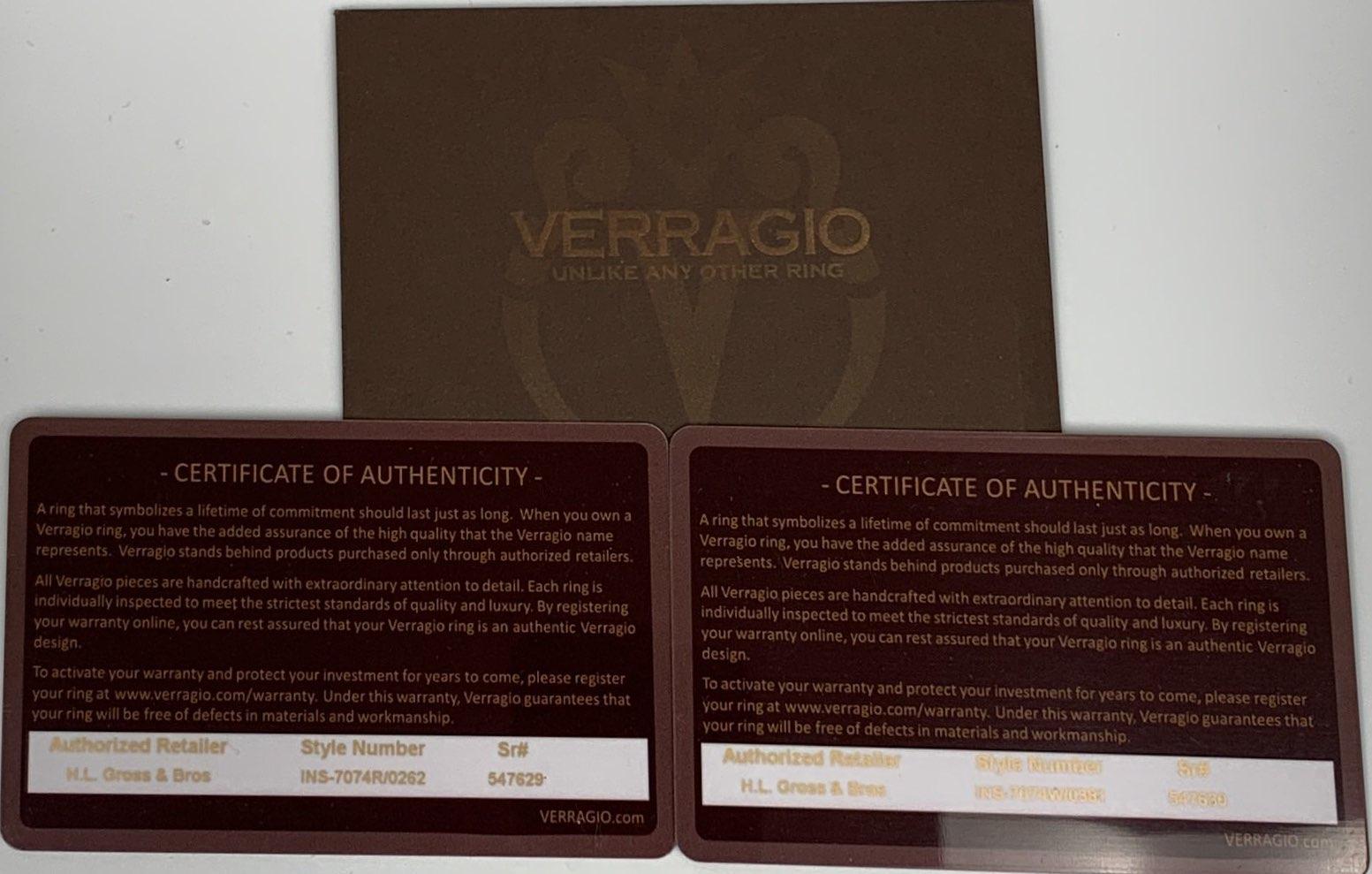 Verragio Engagement Ring with 1.01 Carat Round Brilliant Centre in Platinum 2