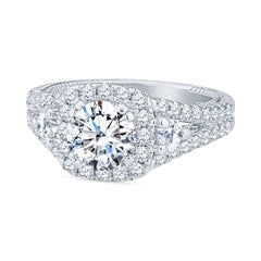 Verragio IGI Certified Insignia 14K White Gold Round Diamond Engagement Ring