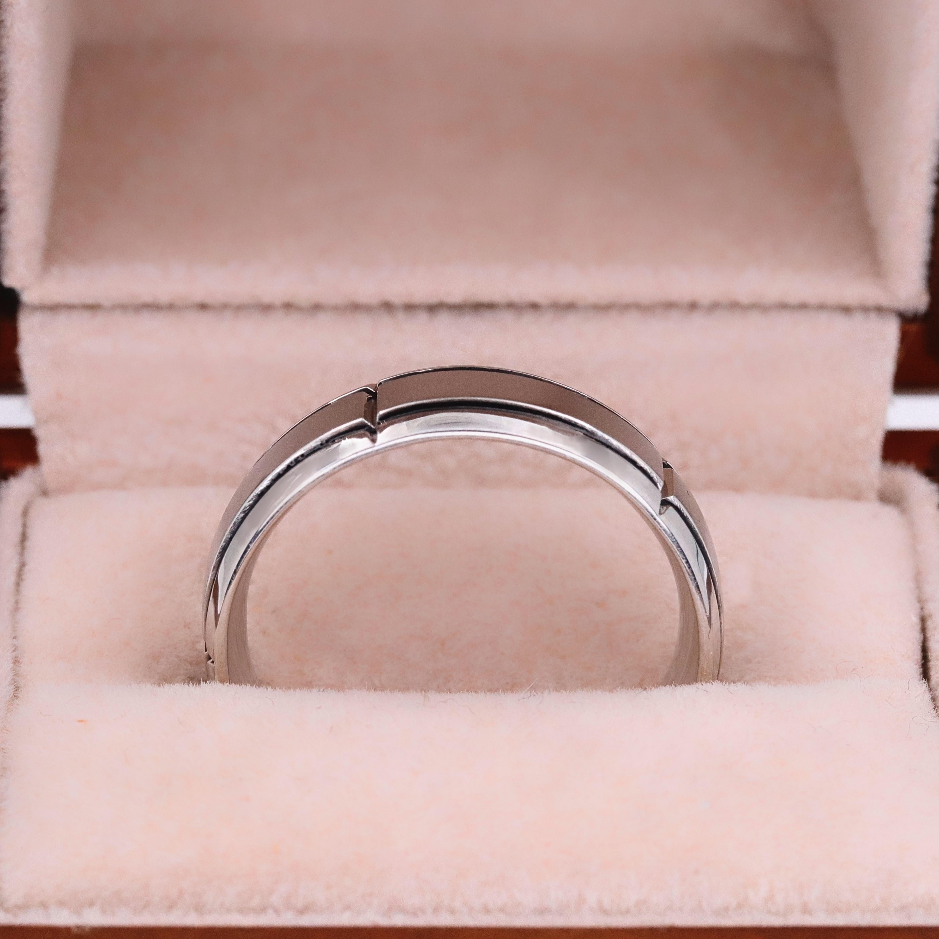 VERRAGIO Platinum In Gauge Men's Wedding Band Ring 10 MM size 10.75 RU7005 In Excellent Condition For Sale In San Diego, CA