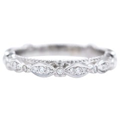 Verragio Parisian Collection Diamond Wedding Band Ring Or blanc 14 carats