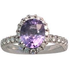 Vintage Verragio Purple Sapphire Diamond Ring