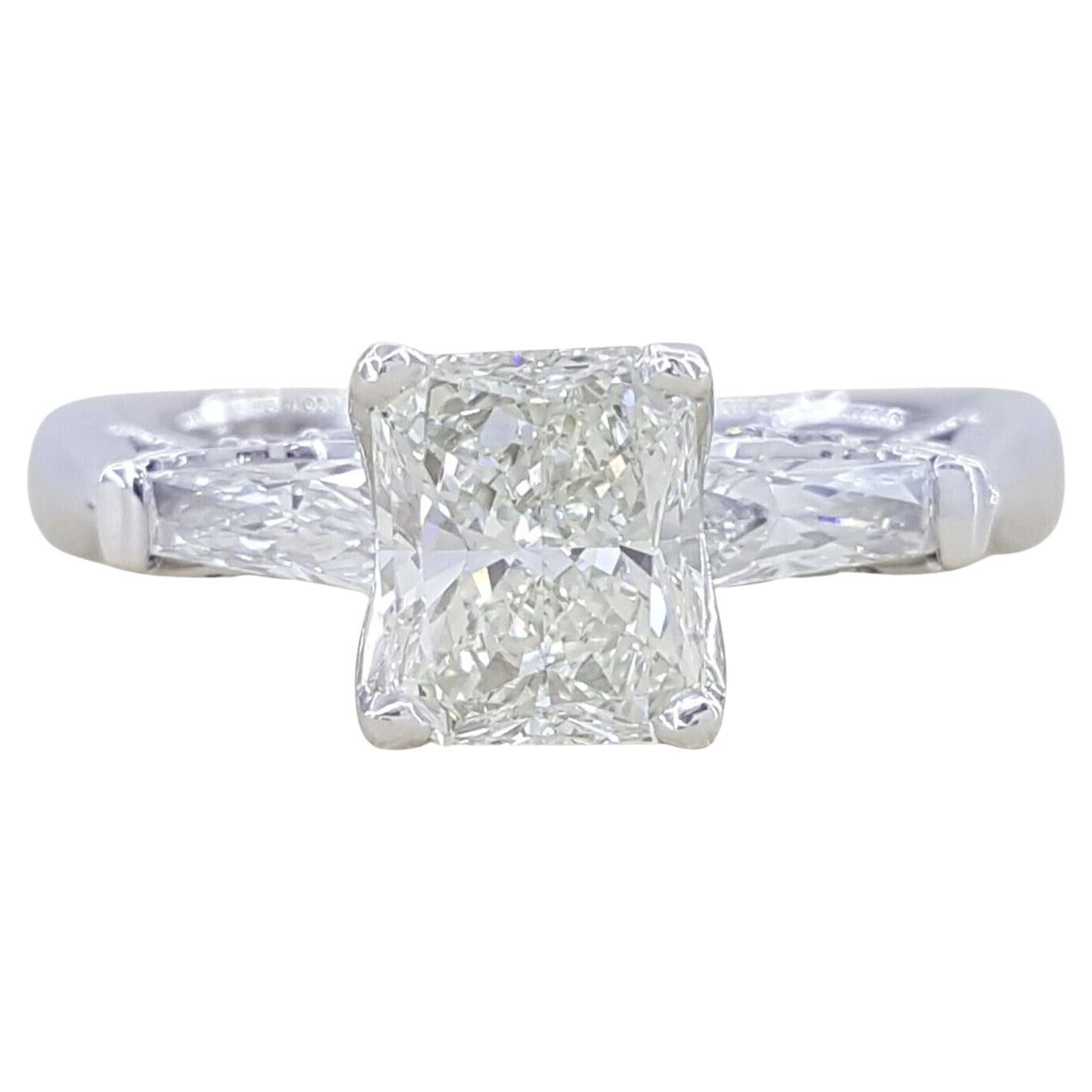 Verragio Radiant Cut Halo Pave White Gold Engagement Ring  For Sale