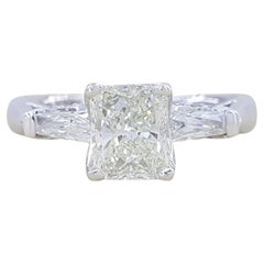 Verragio Radiant Cut Halo Pave White Gold Engagement Ring 