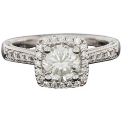 Verragio Venetian White Gold 1.33 Carat Round Diamond Halo Engagement Ring