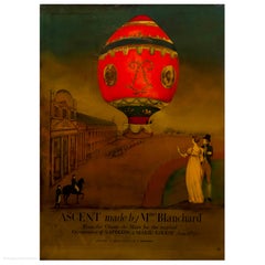 Verre Égloméré Ballon Madame Blanchard Champ-de-mars Napoléon Marie Louise 1810