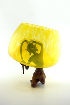 Verre Soufflé - Figurine de danseuse - Bronze - Thailande - 20e