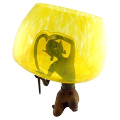 Verre Soufflé - Figurine de danseuse - Bronze - Thailande - 20e Verre Soufflé - Figurine de danseuse - Bronze - Thailande - 20e