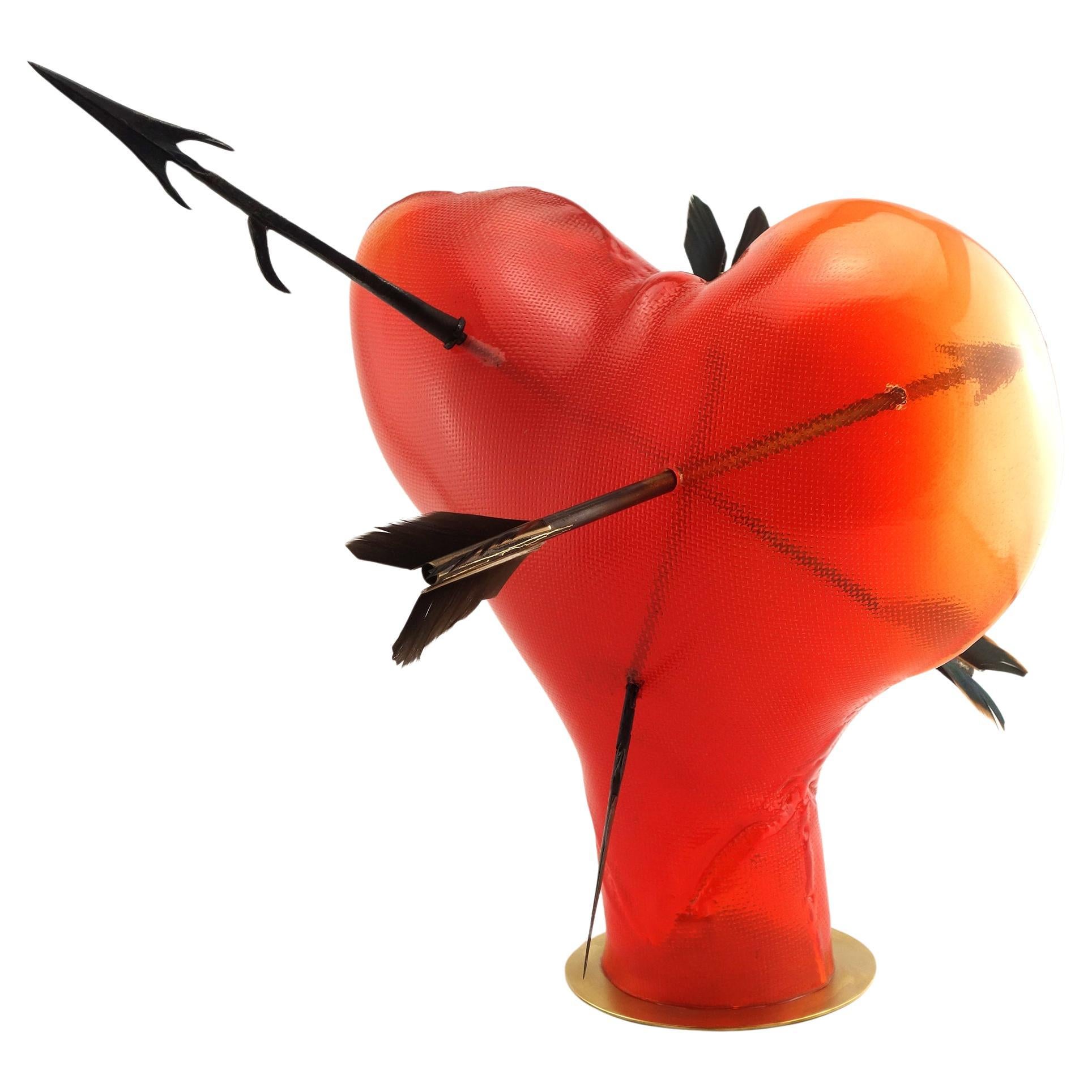 Verre Soufflé - Pointes de flèche - fer forgé - bois - Afrique 20e in vendita