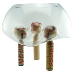 Verre Soufflé - Poupées KOKESHI - Bois tourné polychrome - Japon - 20e