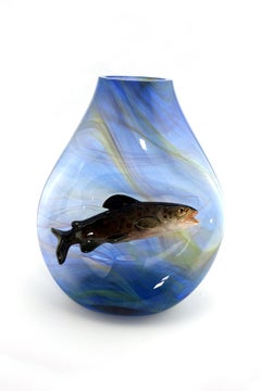 Verre Soufflé - Truite en céramique - Francia - metà anni '20