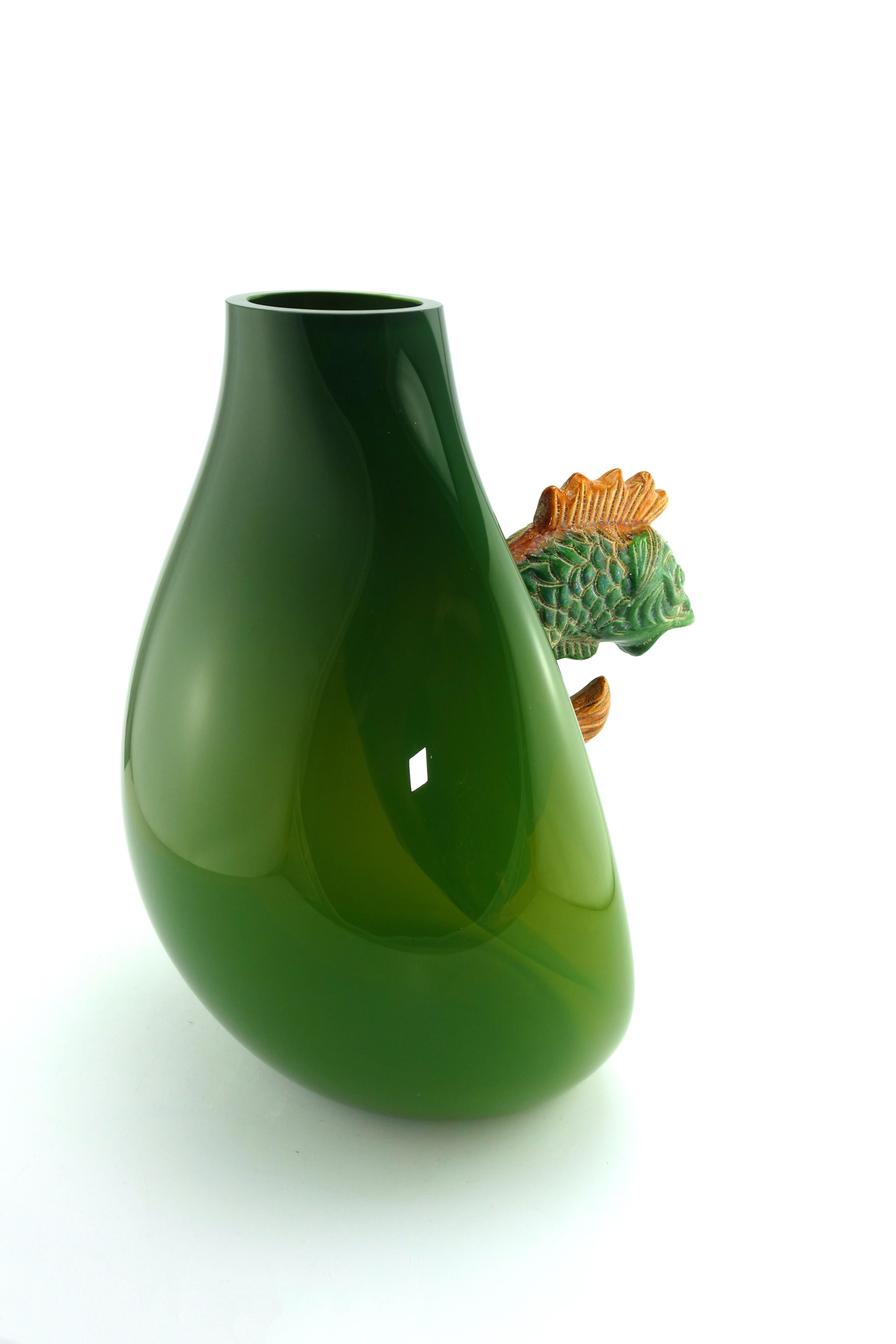 Verre Soufflé - Tuile faitière - Céramique - Chine - 21e In condizioni Nuovo in vendita a PANTIN, FR