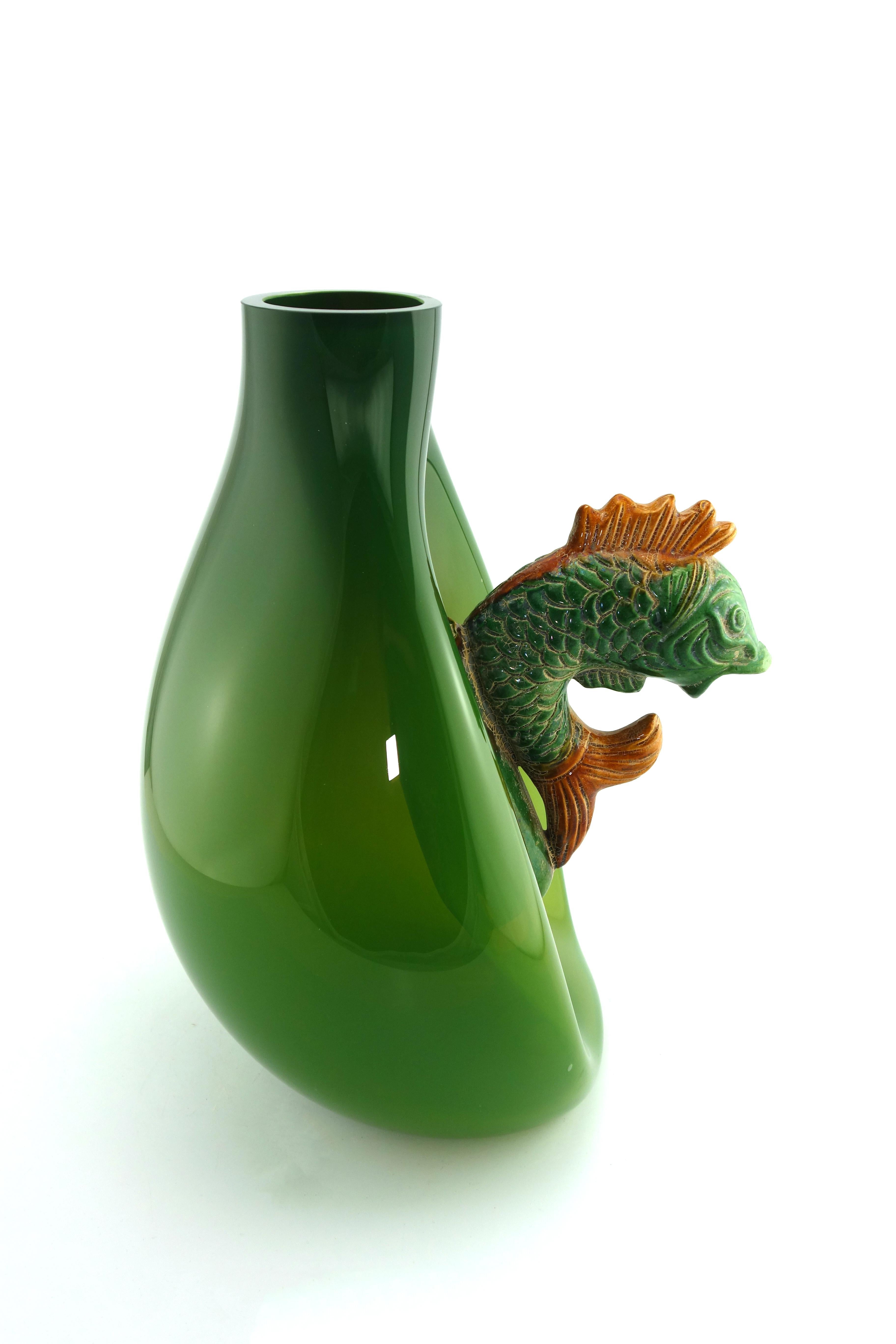 XXI secolo e contemporaneo Verre Soufflé - Tuile faitière - Céramique - Chine - 21e in vendita