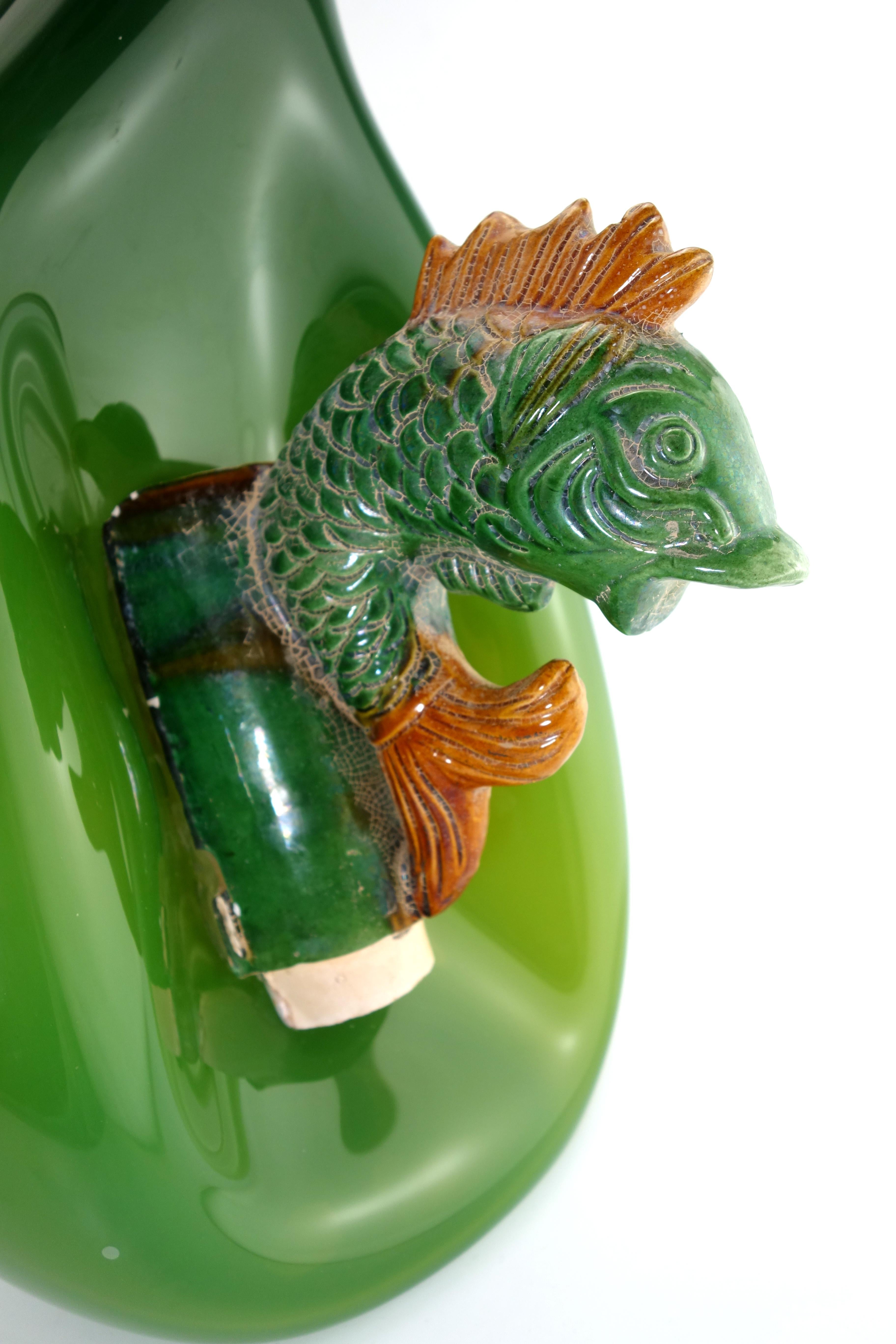 Ceramica Verre Soufflé - Tuile faitière - Céramique - Chine - 21e in vendita