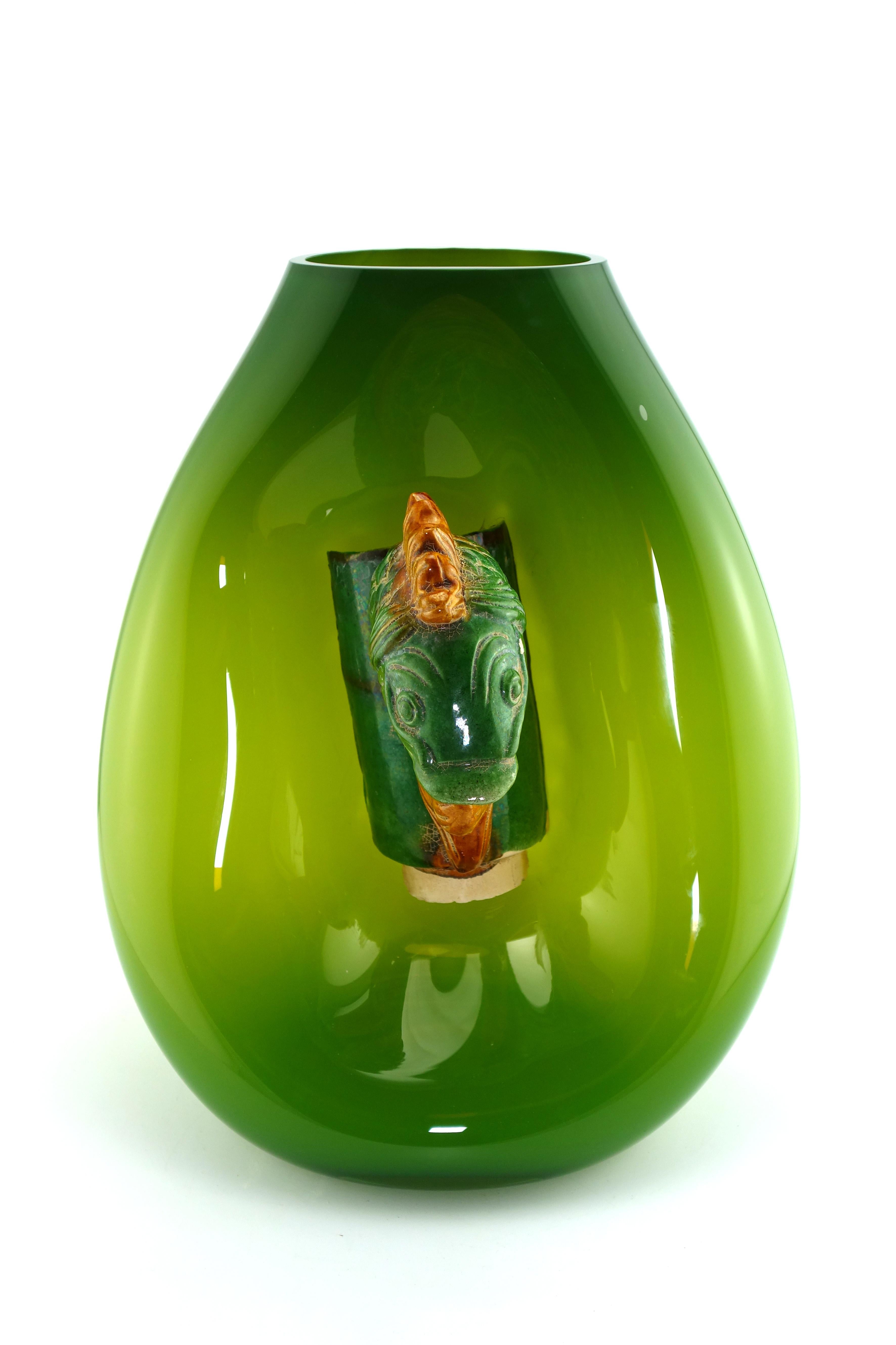 Verre Soufflé - Tuile faitière - Céramique - Chine - 21e in vendita 3