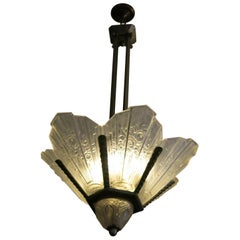 Verriere Des Hanots French Art Deco Pendant Chandelier