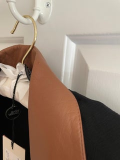 VERSACE '01 leather accent runway dress