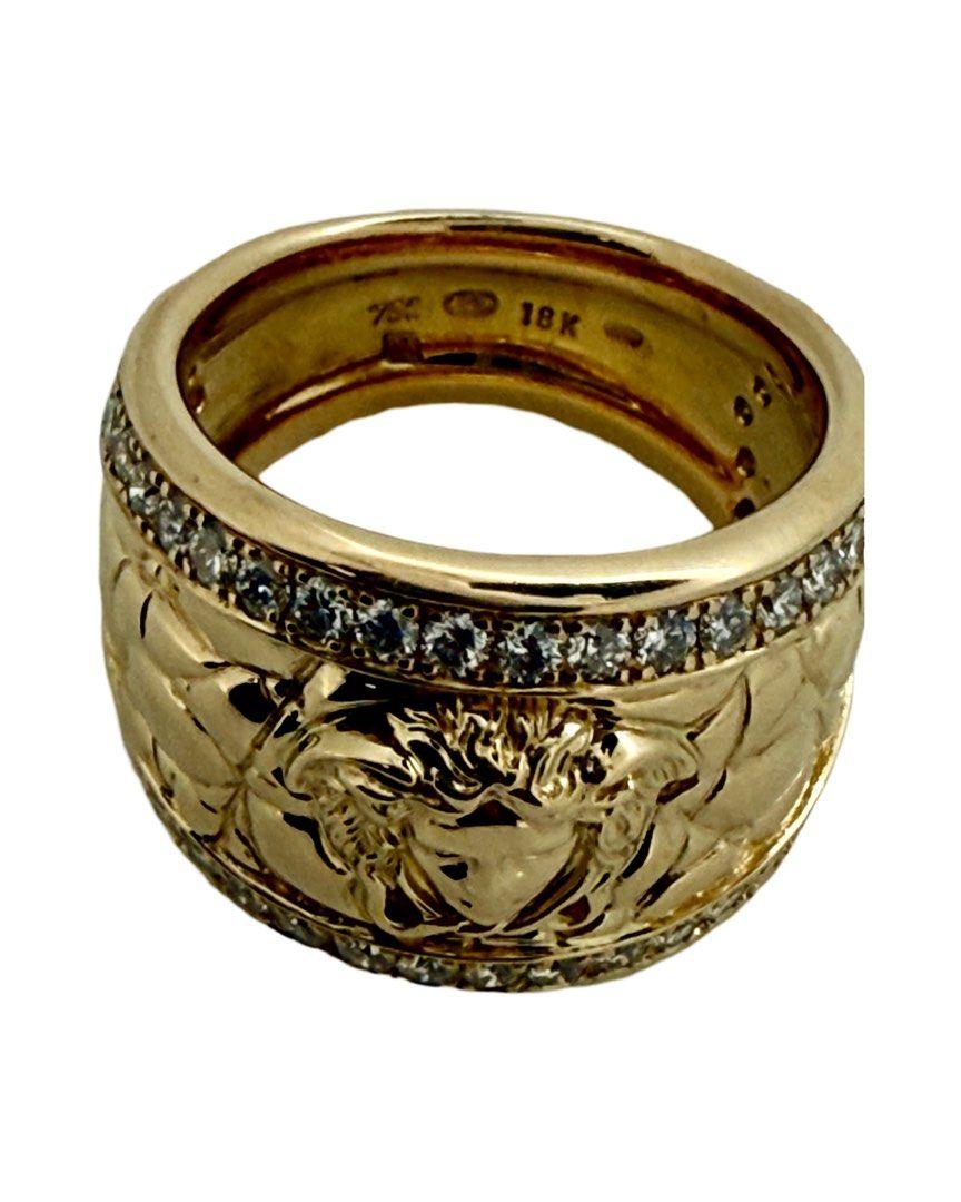 Artigiano Versace 18 cts Gold Diamond Ring in vendita