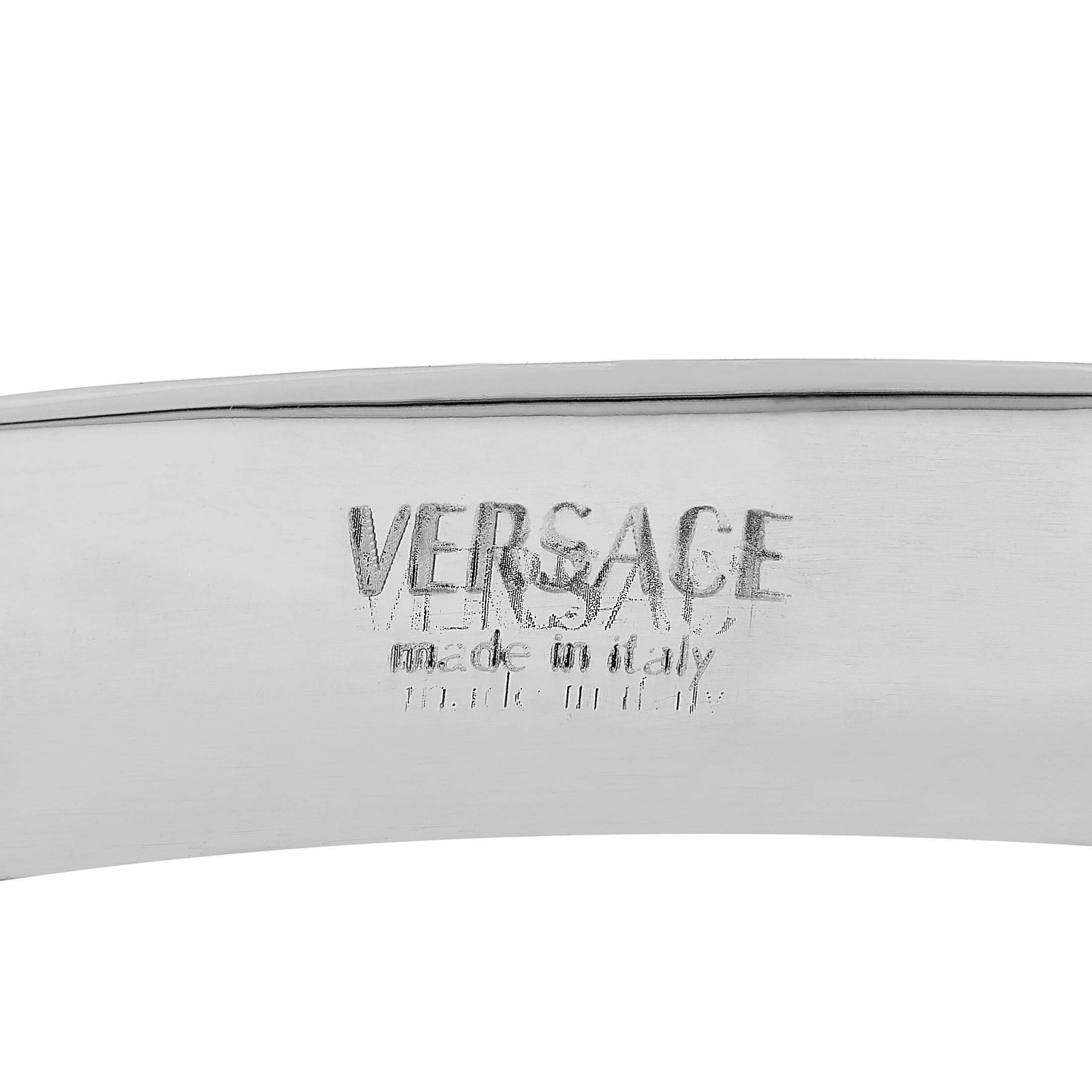 versace white gold bracelet