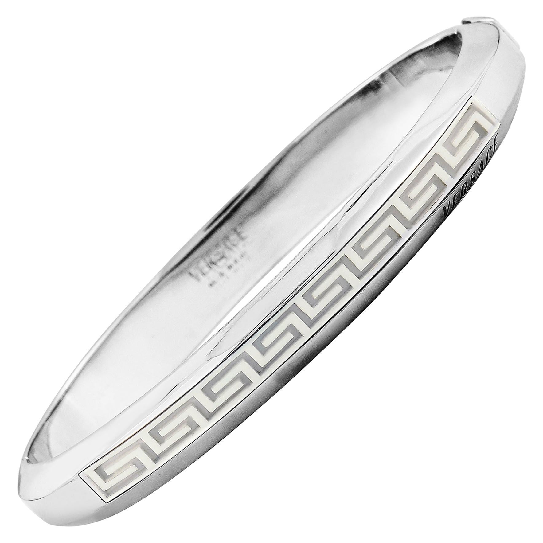 Versace 18 Karat White Gold and Ceramic Bracelet