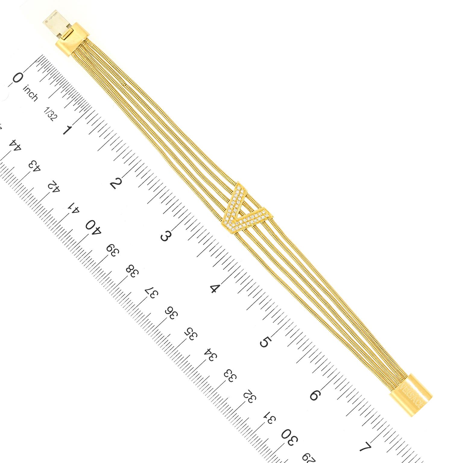 Pulsera de cadena Versace 18k en venta 1