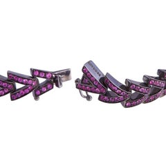 Versace 18K White Gold Ruby Bracelet