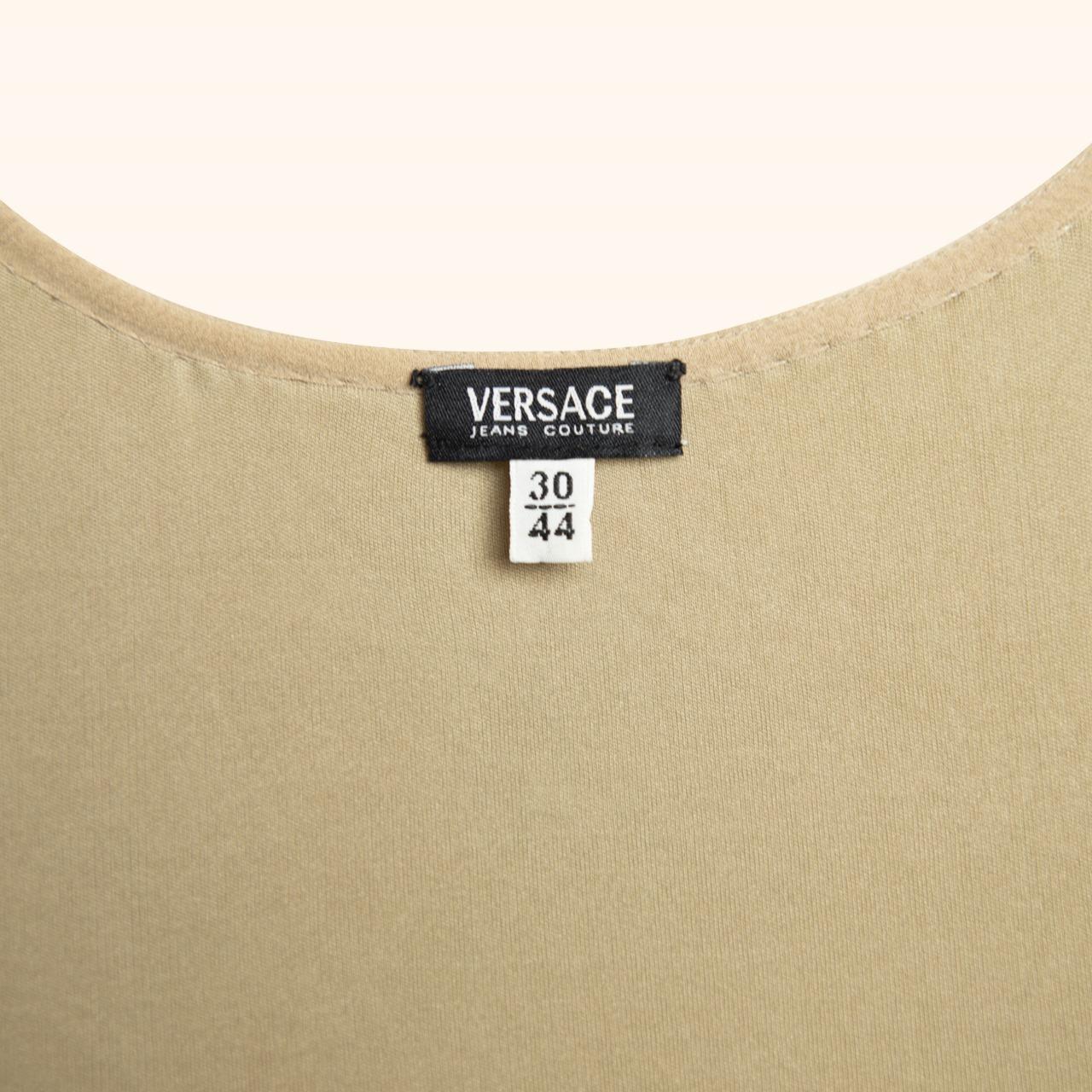 Versace 1990s Verschönertes Midikleid aus nackter Seide Damen im Angebot